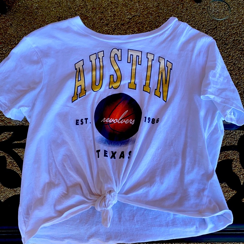 Austin Texas Basketball Crop Top